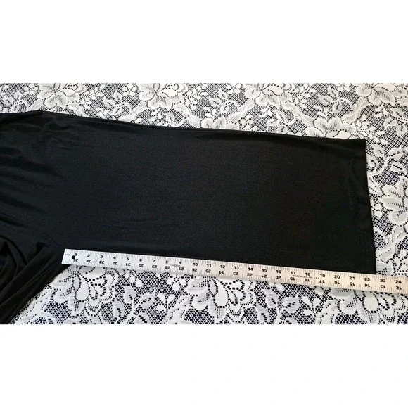 Women's Jumpsuit Lg Black Short Sleeve Casual V Neck Elastic Waist Wide Leg NWT - Picture 11 of 13